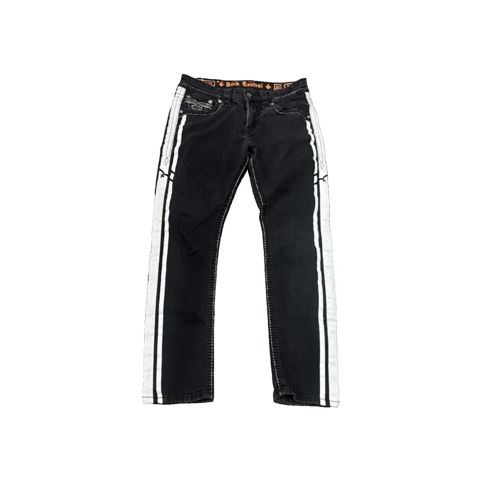 Rock Revival Barrett  Straight Jeans Black straight size 32 Denim Jeans